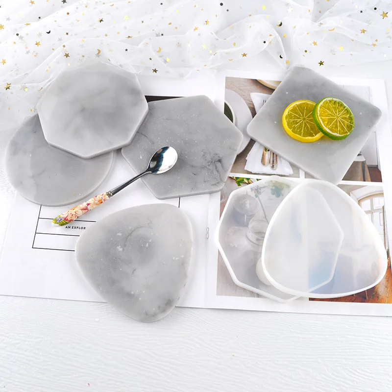 Coaster Mold Round - Geometrische Untersetzer-Form im mehreren Stil, dreieckig,