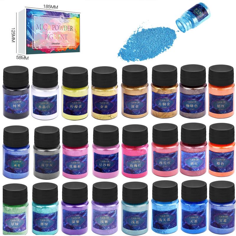 Resin Pigment Set - 24 farben Epoxy Harz Farbstoff Glimmer
