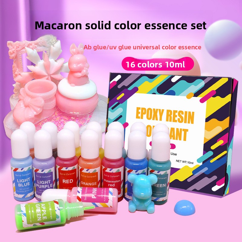 Resin Pigment Set - 16 Farben 10 ml Macaron Einfarbiges