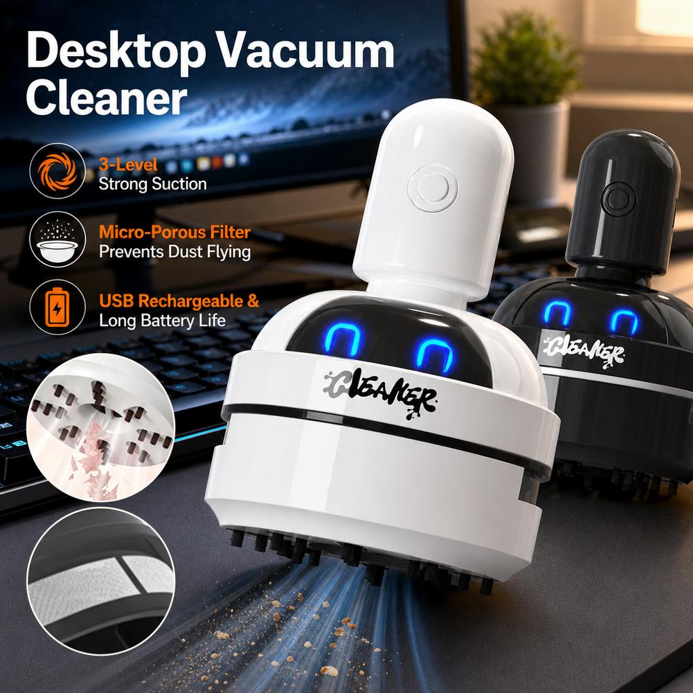 Vacuum Chamber Small - Staubsauger Desktop Mini Wiederaufladbarer Reiniger Gummischliff