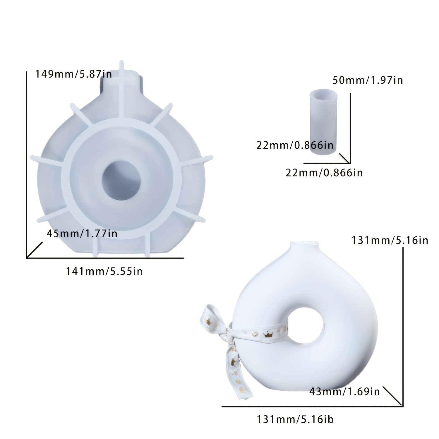 1 DIY runde Vase Silikonform E – Silicone Mold Tray Bewertung und Preis