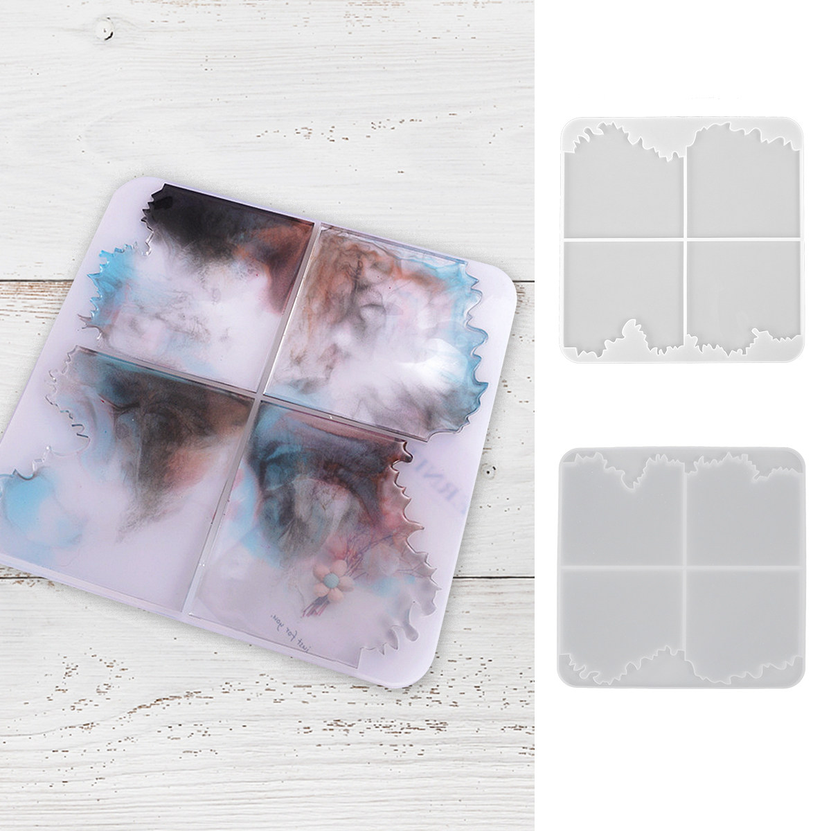 1 Stück unregelmäßige Silikonf – Resin Ocean Wave Mold Bewertung und Preis