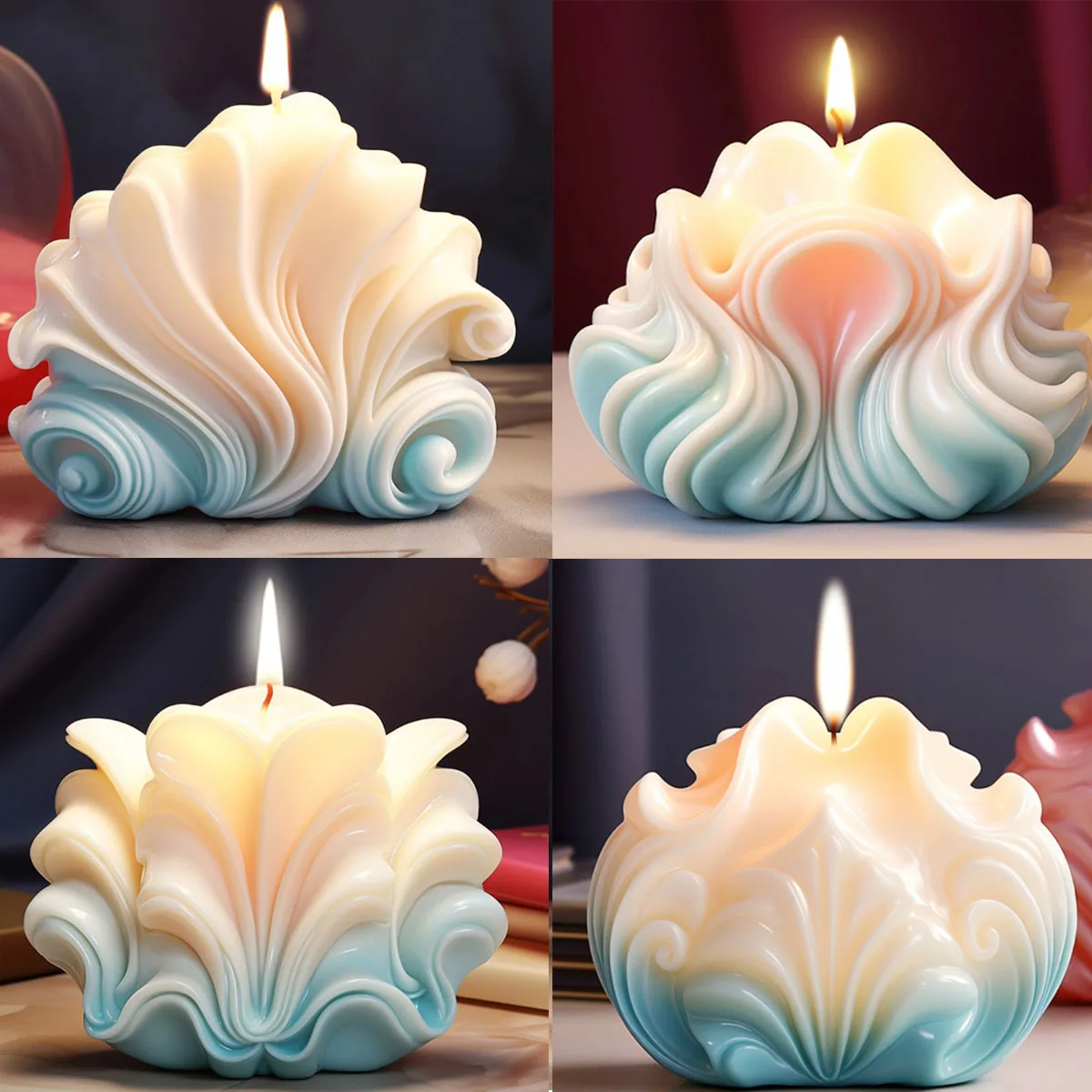 Große Ozeanmuschel-Kerzenform  – Resin Ocean Wave Mold Bewertung und Preis