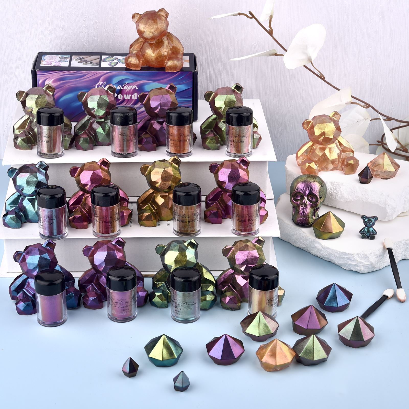 5g Chamäleon Pulver Nagel Färb – Resin Pigment Set Bewertung und Preis